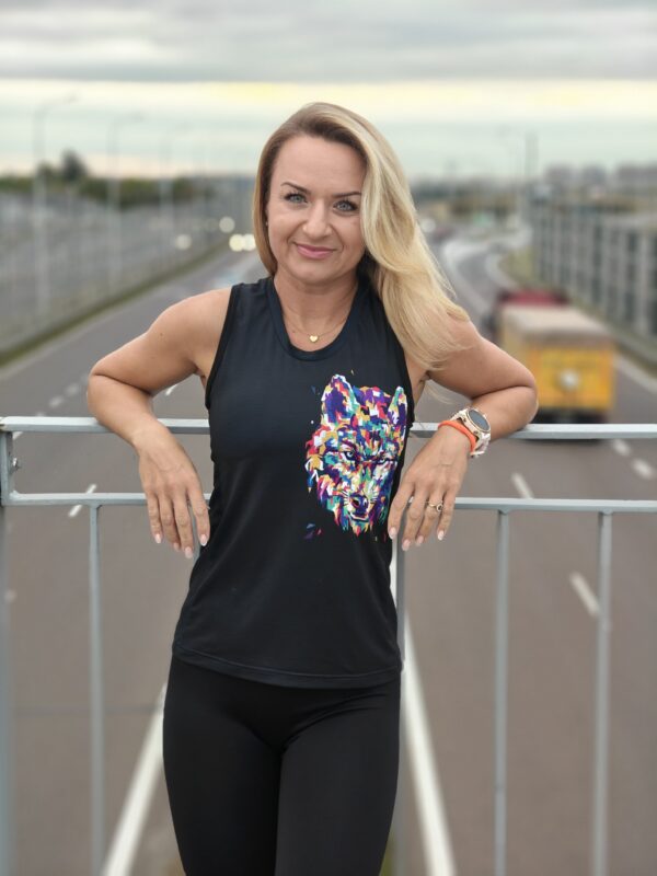 Singlet Yoczo - Wilk - czarna